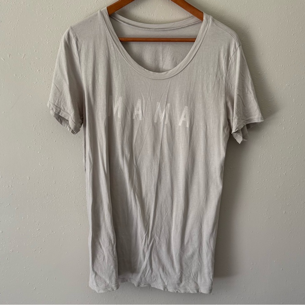Ford & Wyatt Light Grey “Mama” Organic Cotton T-shirt Size Medium